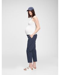 Gap Maternity Straight Cropped Pants - Blue