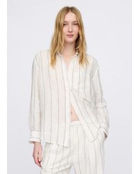 Gap - Camicia A Righe Bianche Ampia - Lyst