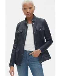 gap leather jacket womens