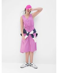 Gap Tie-waist Midi Dress - Purple