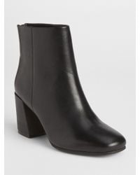 Gap Square-toe Block Heel Boots - Black
