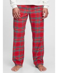Gap - Pantalone pigiama in tela check - Lyst