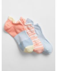 GAP Factory Gapfit Ankle Socks (3-pack) - Pink