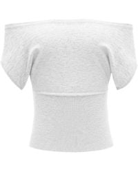 Garage - Off Shoulder Short Sleeve Cinch Waist Top - Lyst