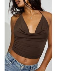 Garage - Cupro Cowl Halter Top - Lyst