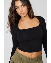 Garage - Portia Square Neck Long Sleeve Top - Lyst
