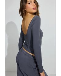 Garage - Sleek Boat Neck Long Sleeve Top - Lyst