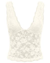 Garage - Lace Plunge Tank Top - Lyst