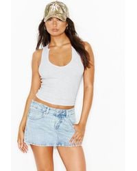 Garage - Denim Micro Skort - Lyst