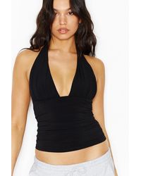 Garage - Ruched Pixie Halter Top - Lyst