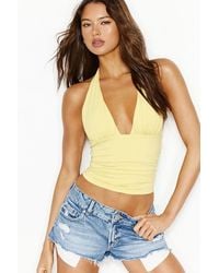 Garage - Ruched Pixie Halter Top - Lyst
