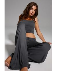 Garage - Sheer Ribbed Slouchy Pants - Lyst