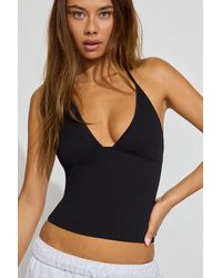 Garage - Sleek Plunge Halter Top - Lyst