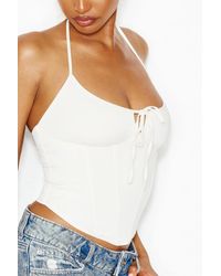 Garage - Halter Cami Bustier Top - Lyst
