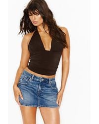 Garage - Denim Micro Skort - Lyst