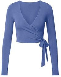Garage - Smooth Long Sleeve Wrap Top - Lyst