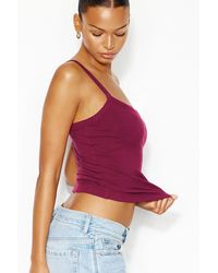 Garage - Open Neck Ribbed Cami Top - Lyst