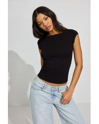 Garage - Estelle Boatneck Short Sleeve T Shirt - Lyst