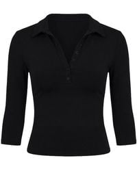 Garage - Sleek 3/4 Sleeve Polo Top - Lyst