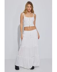 Garage Juliette Peasant Maxi Skirt in White Lyst