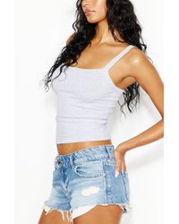 Garage - Open Neck Ribbed Cami Top - Lyst
