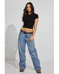 Garage - Supersoft Crewneck Cropped T-Shirt - Lyst