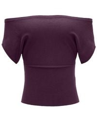 Garage - Off Shoulder Short Sleeve Cinch Waist Top - Lyst