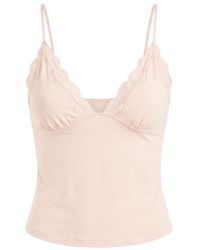Garage - Plunge Lace Trim Cami Top - Lyst