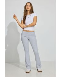 Garage - Soft Cotton Fold Over Flare Pants - Lyst