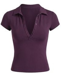 Garage - Sleek Short Sleeve Polo Top - Lyst