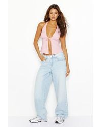 Garage - Plunge Tie Front Halter - Lyst