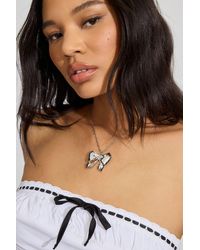 Garage - Oversized Metal Bow Necklace - Lyst