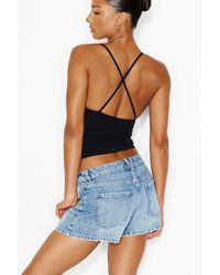 Garage - Denim Relaxed A-Line Shorts - Lyst