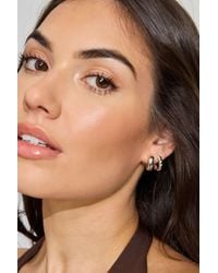 Garage - 2 Pack Twisted & Smooth Huggy Earrings - Lyst