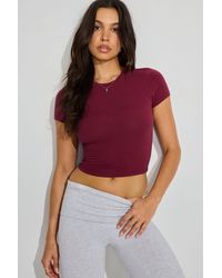 Garage - Crewneck Cropped T-Shirt - Lyst