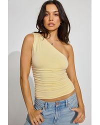Garage - One Shoulder Draped Top - Lyst