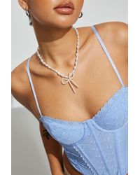Garage - Bow Pearl Necklace - Lyst