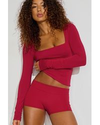 Garage - Smooth Open Neck Long Sleeve Tee - Lyst