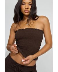 Garage - Linen Smocked Tube Top - Lyst