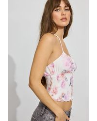 Garage - Samantha Smocked Halter Top - Lyst