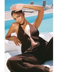 Garage - Linen Tie Back Halter Top - Lyst