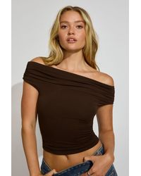 Garage - Smooth Off Shoulder T-Shirt - Lyst