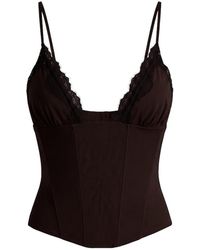 Garage - Adela Lace Trim Cami Corset - Lyst
