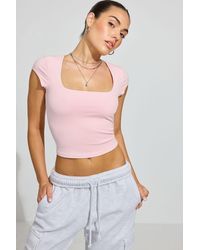 Garage - Portia Square Neckline T Shirt - Lyst