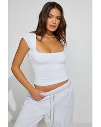 Garage - Smooth Open Neck Tee - Lyst