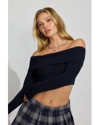 Garage - Kayla Foldover Off Shoulder Top - Lyst