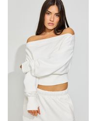 Garage - Softterry Rib Off Shoulder Sweater - Lyst