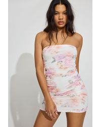 Garage - Ruched Mesh Mini Tube Dress - Lyst
