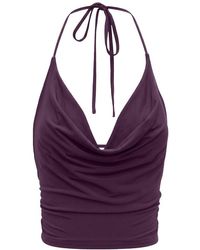 Garage - Cowl Neck Halter Top - Lyst