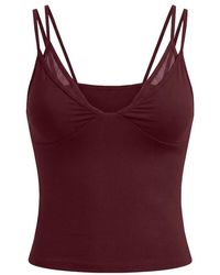 Garage - Active Mesh Plunge Cami Top - Lyst